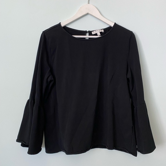 Black Bell Sleeve Top - Picture 1 of 3